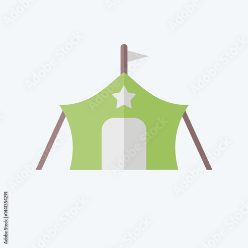 Icon Millitary Tant. related to Military symbol. flat style. design editable
