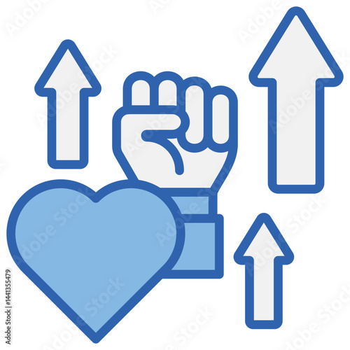Willpower Blue White Icon
