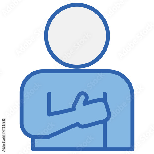 Humility Blue White Icon