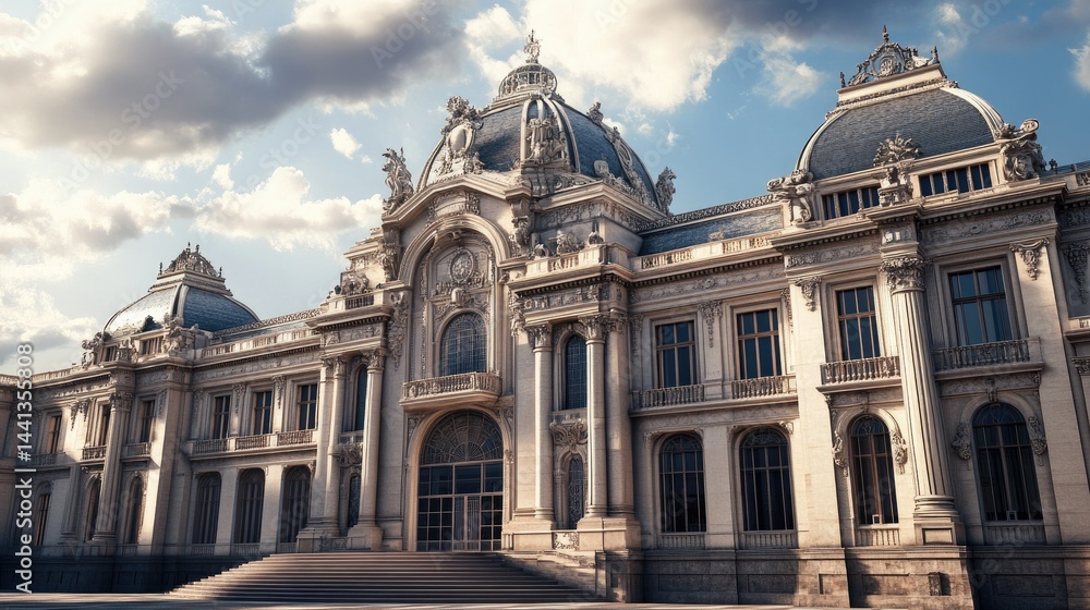 Fototapeta premium Majestic Palace Architecture: A Stunning Architectural Masterpiece