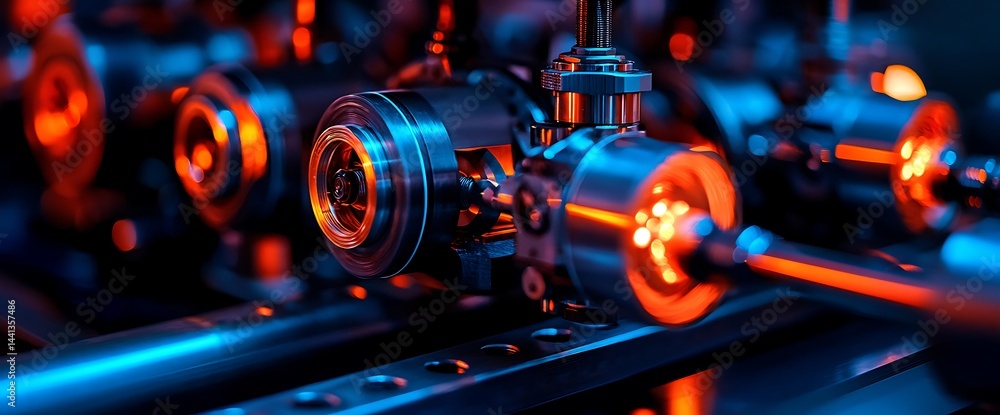 Fototapeta premium High-tech industrial machinery close-up