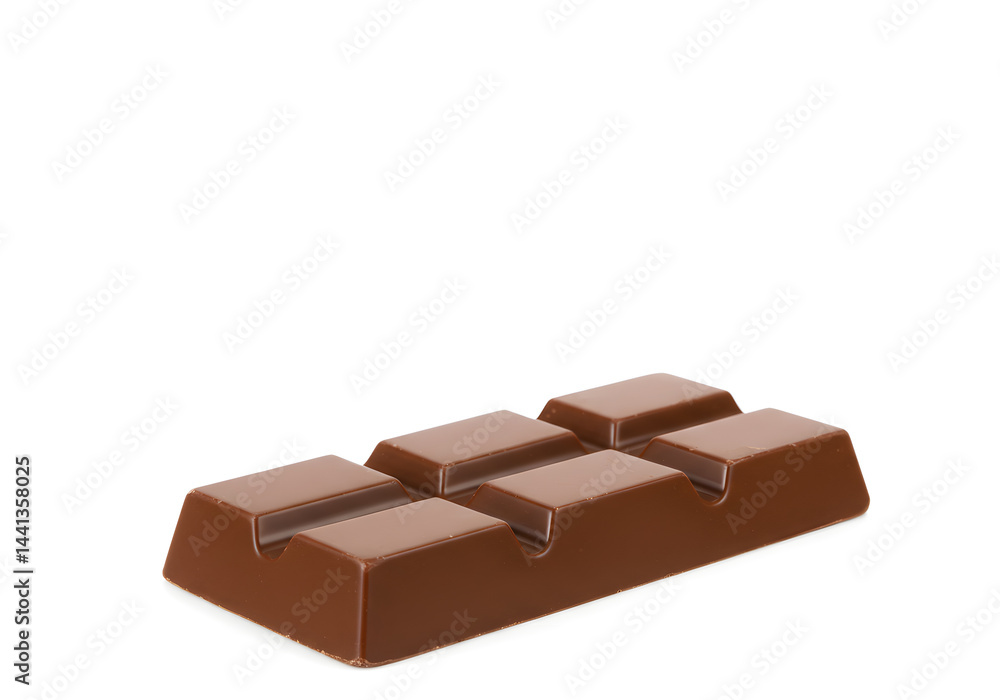Classic Rectangular Chocolate Bar Lower Center White Isolated Classic Rectangular Chocolate Bar Lower Center White Isolated