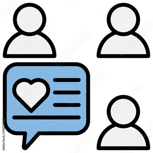 Amiability Blue Black Icon