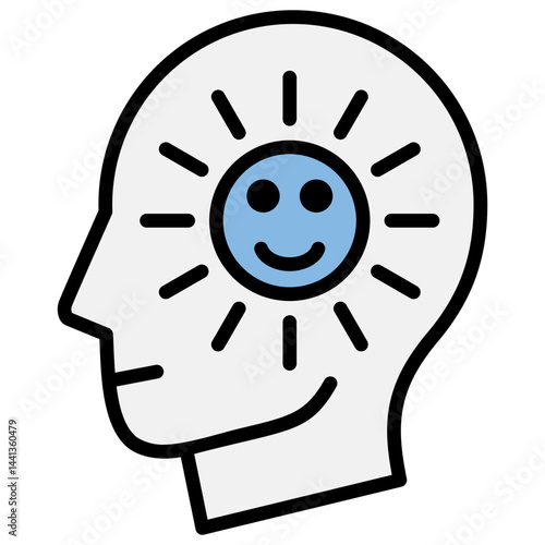 Optimism Blue Black Icon