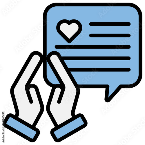 Hope Blue Black Icon