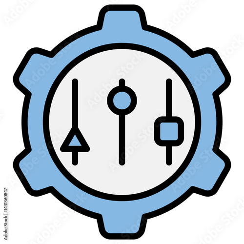 Adaptability Blue Black Icon