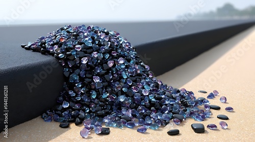 Obraz na płótnie Sparkling Gem Spill Coastal Treasure with Luxury Jewels. w salonie