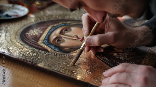 Religious icon painting in progress (1)