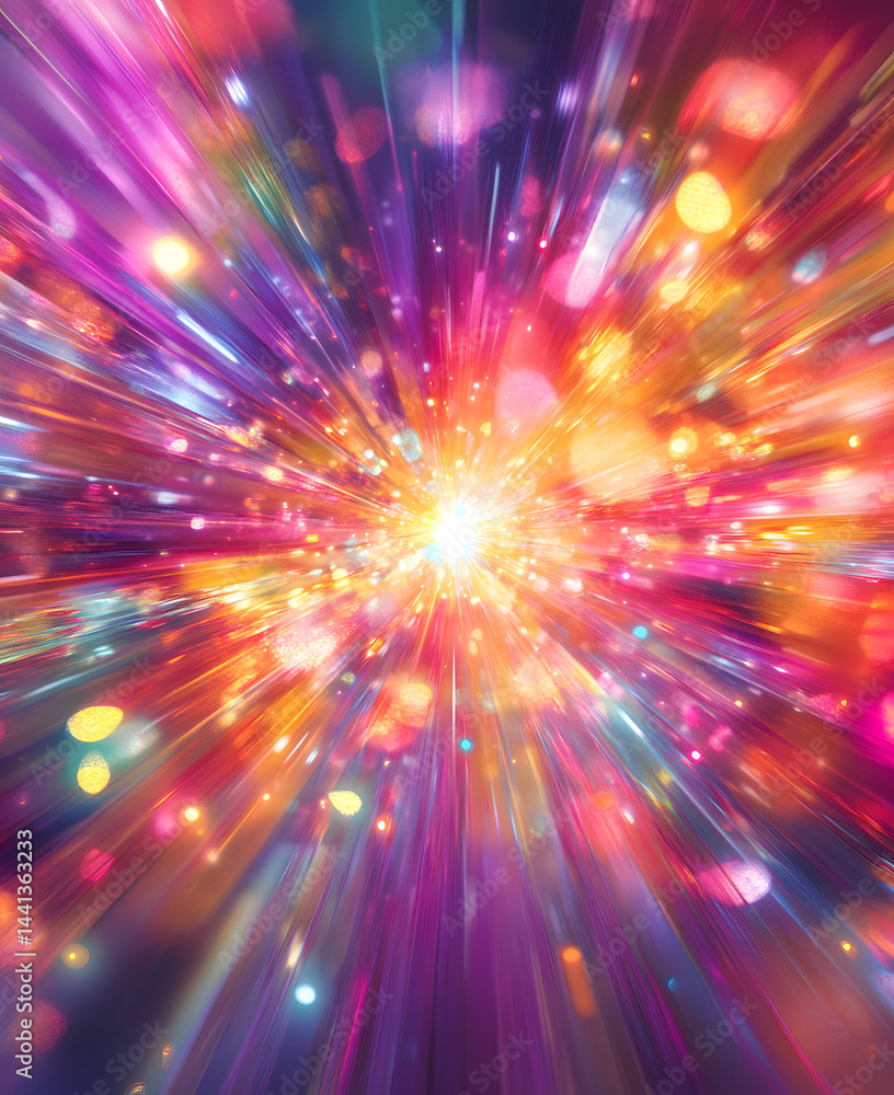 Fototapeta premium 27爆発するエネルギー:宇宙の輝き Generative AI