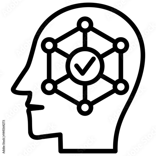 Neural Integration Outline Icon