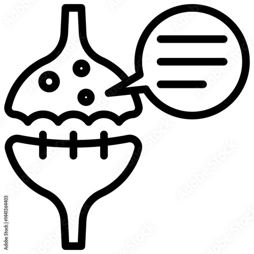 Neurotransmitter Outline Icon