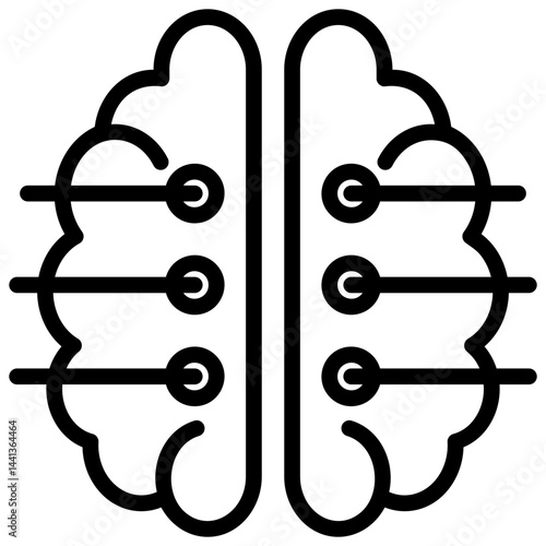Cortical Stimulation Outline Icon