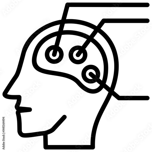 Neural Interface Outline Icon