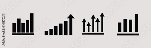 business graph icon. Graphs vector icon. growing up graph vector illustration,