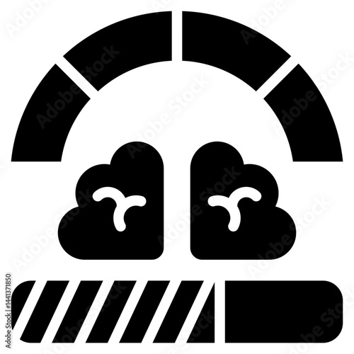 Cognitive Load Glyph Icon