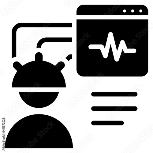 Neurofeedback Glyph Icon
