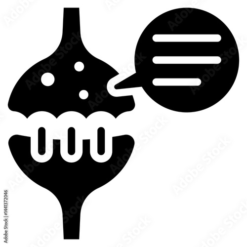 Neurotransmitter Glyph Icon