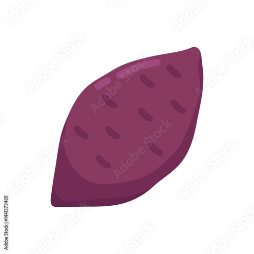 Ripe Japanese sweet potato vector, popularly roasted and eaten during the winter.