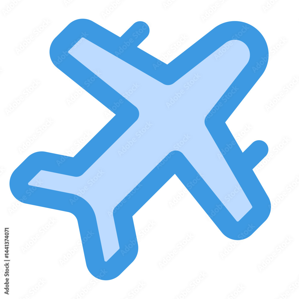 A simple airplane icon suitable for travel websites and apps. A simple airplane icon suitable for travel websites and apps.