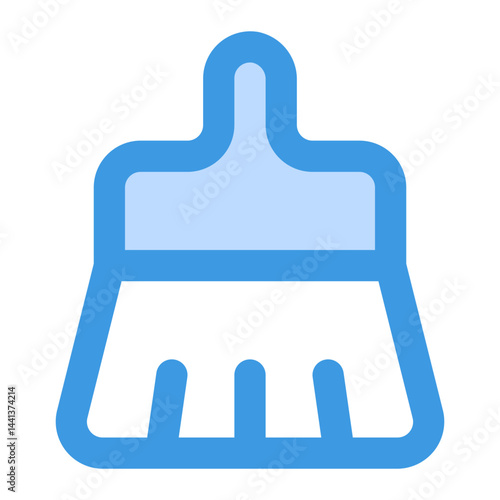 A cleaning tool icon that symbolizes cleanliness and organization, suitable for web design and app development.