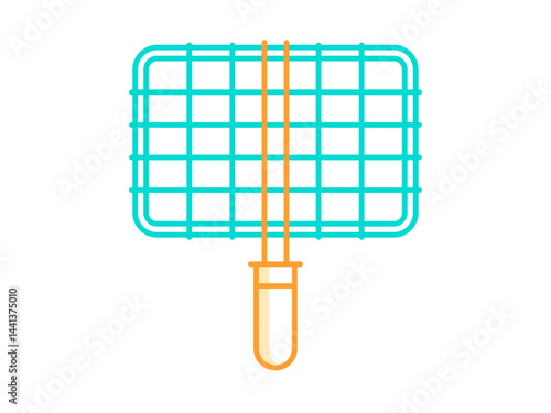 Grill Grid icon. Barbecue icon and symbol. Barbecue elements. Barbecue equipment. Simple flat vector icon.