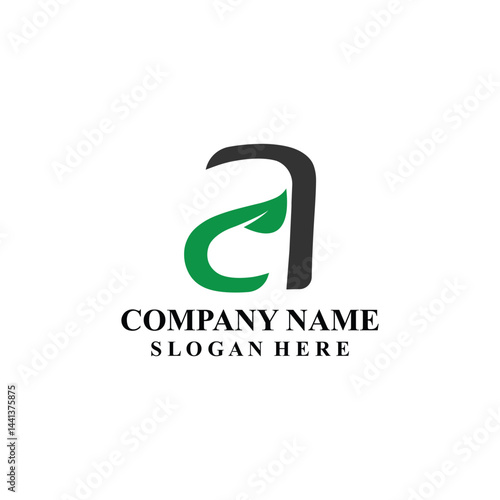A Leaf Letter Logo Design Template