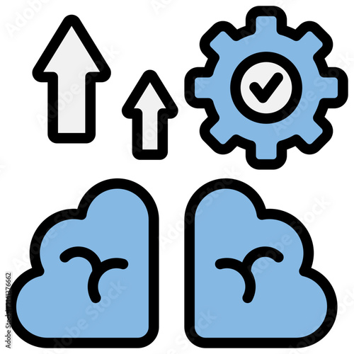 Neuroplasticity Blue Black Icon