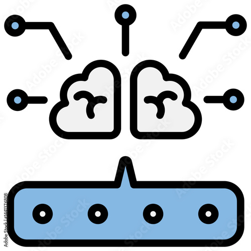 Cognitive Neuroscience Blue Black Icon
