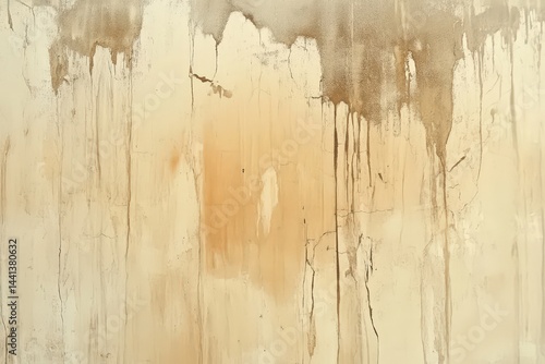 Aged, weathered wall surface with drippings and cracks.