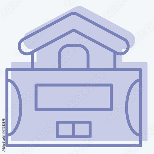 Icon Alarm System. related to Home Security symbol. two tone style