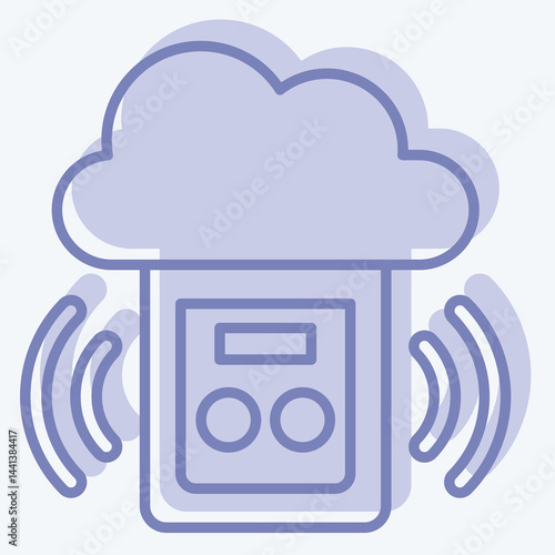 Icon Carbon Monoxide Detector. related to Home Security symbol. two tone style