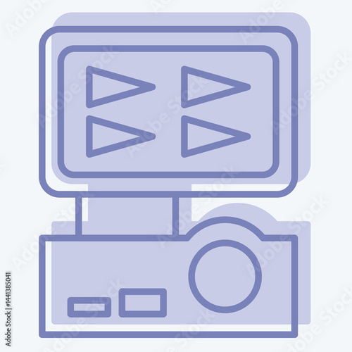 Icon Digital Video Recorder. related to Home Security symbol. two tone style