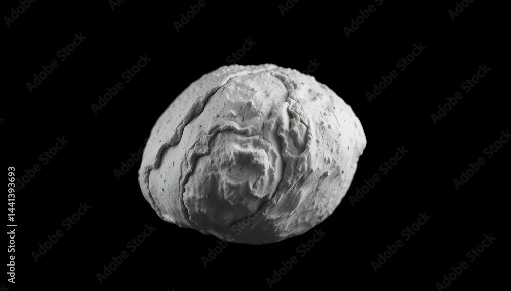 Textured Sphere on Black Backdrop in Detailed Rendering Textured Sphere on Black Backdrop in Detailed Rendering