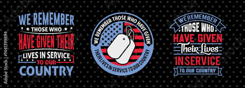 We Remember Those Who SVG American History Month Tshirt Bundle Memorial Day Quote Design