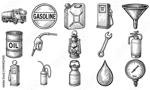 Vintage Fuel Station Tools Set