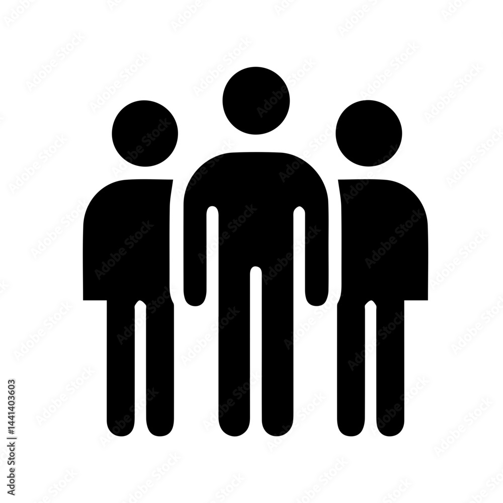 3 person crowd icon with transparent background 3 person crowd icon with transparent background