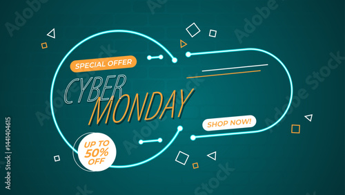 Gradient futuristic cyber monday background