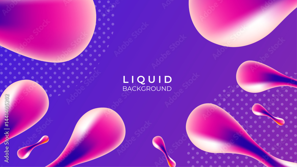 Stylish liquid flow pink with blue color trendy background vector Stylish liquid flow pink with blue color trendy background vector