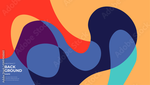 Vector flat abstract geometric colorful background