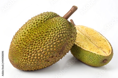 Jackfruit with isolated on white