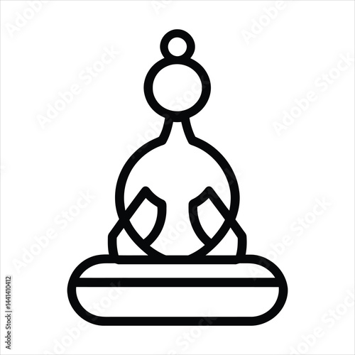 Time for Inner Peace: A minimalist illustration of a meditating figure.