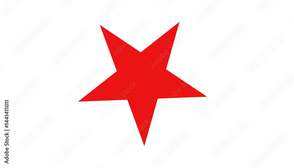 Fototapeta premium Purple star icon on white background.