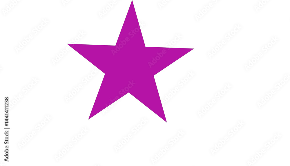Obraz premium Purple star icon on white background.