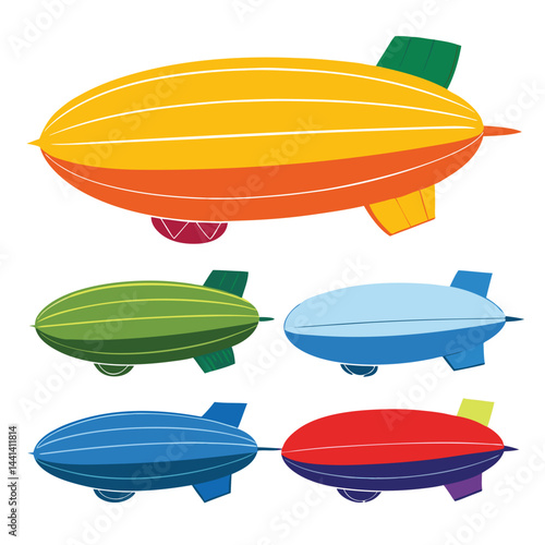Dirigible icon isolated on white background