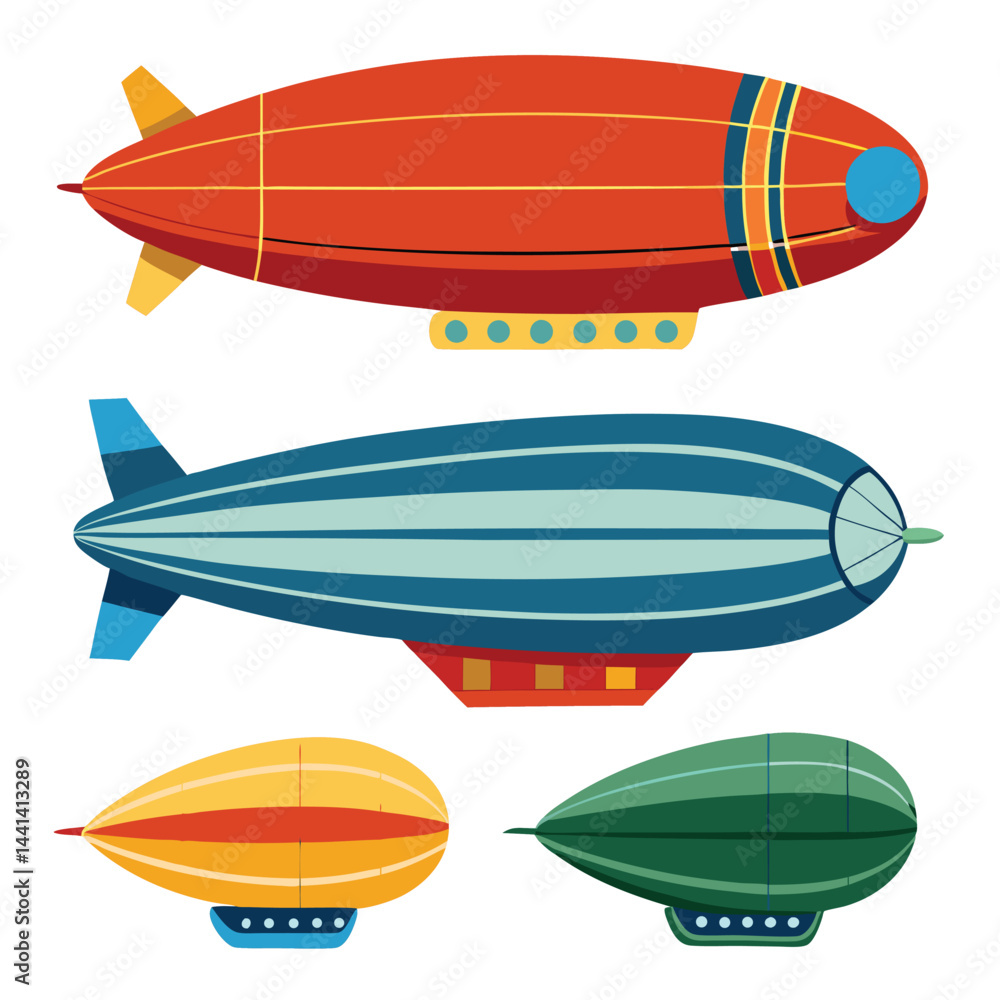 Fototapeta premium Dirigible icon isolated on white background