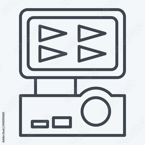Icon Digital Video Recorder. related to Home Security symbol. line style