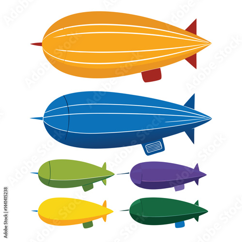 Dirigible icon isolated on white background