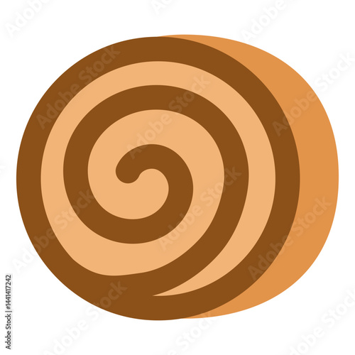 illustration of swiss roll cake