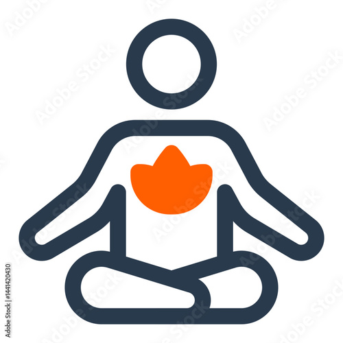 Meditation Pose with Lotus Emblem