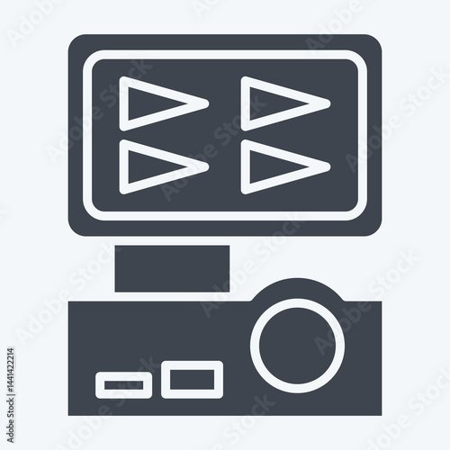 Icon Digital Video Recorder. related to Home Security symbol. glyph style
